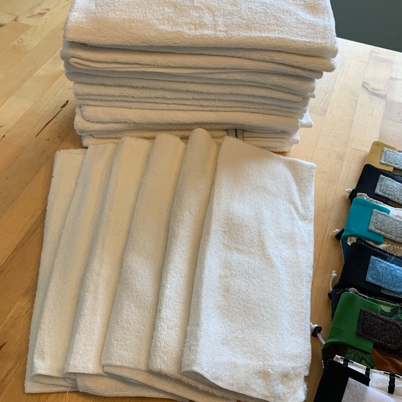 Greenline Cloth Diapers 21 covers and 21 bamboo terry flat inserts. All new! - Picture 6 of 14